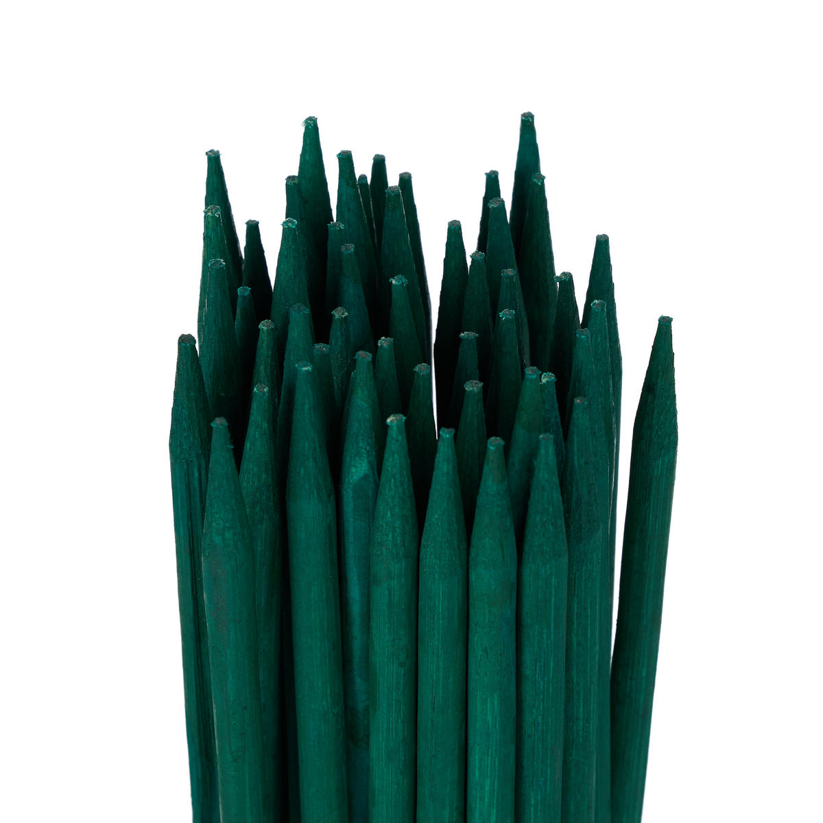 PFLANZSTÄBE Dunkelgrün 50er-Set Bambus mit Bindedraht 30 cm - Dunkelgrün, Holz/Metall (0.5cm) - Relaxdays