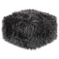 POUF Schwarz Mukki - Schwarz, Kunststoff (50/30/50cm) - Beliani