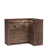 KOMMODE ZERI 131/103,5/42cm mit Schubladen 3 Türen Braun - Dunkelbraun/Braun, Holzwerkstoff (131/103.5/42cm) - MASSENO