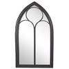 WANDSPIEGEL schwarz Fensteroptik 62/113 cm Trelly - Schwarz, Metall (62/113/5cm) - Beliani