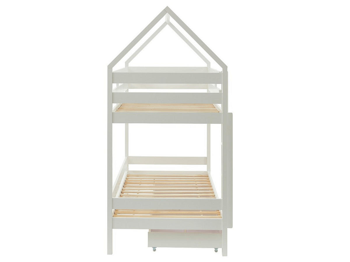 HAUSBETT - 2 Personen - holz - weiß Chori - Weiß, Holz (90/190cm) - Vente-Unique