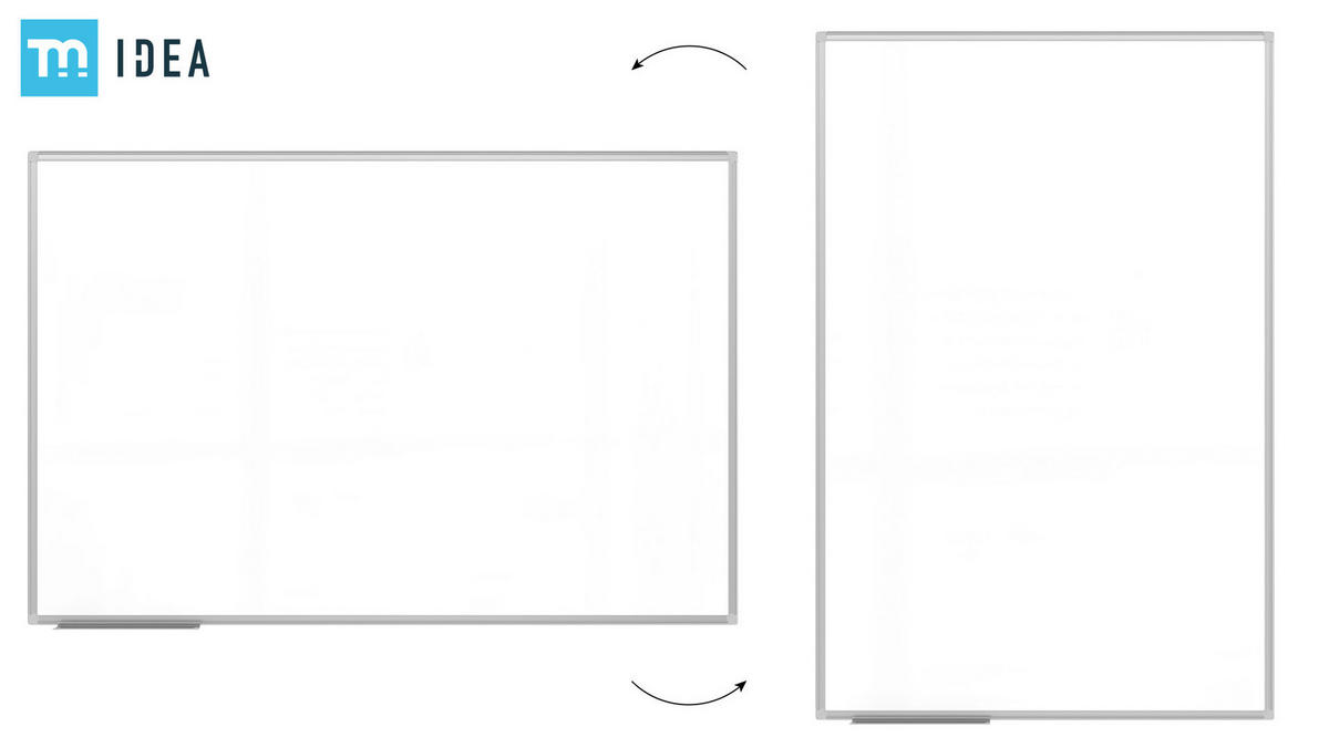 MAGNETISCHES Whiteboard 150x100 cm - Weiß, Metall (150/100/1.4cm) - ALLboards