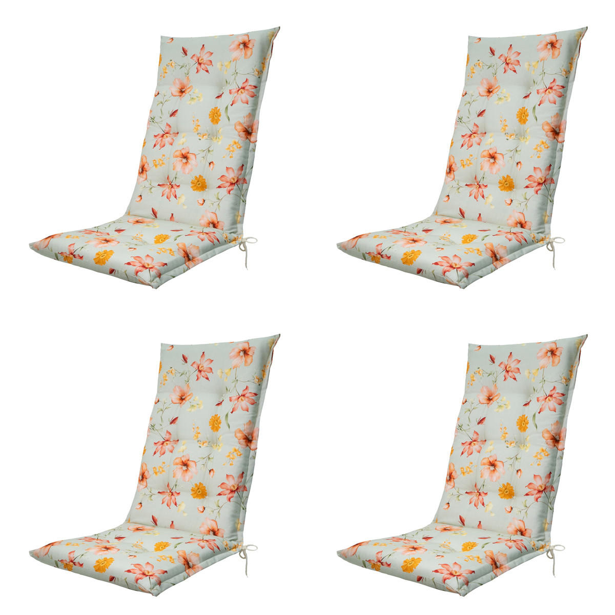 GARTENSTUHLKISSEN Florina 123/50 cm 4er-Set - Orange, Textil (50/7/123cm) - Madison