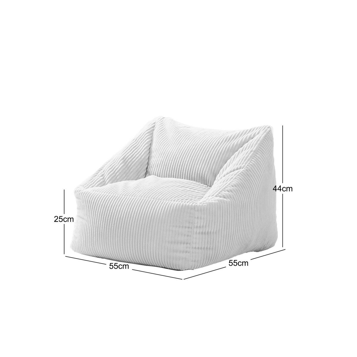 POUF kord Blau - Blau, Textil (55/44/55cm) - Nordlys