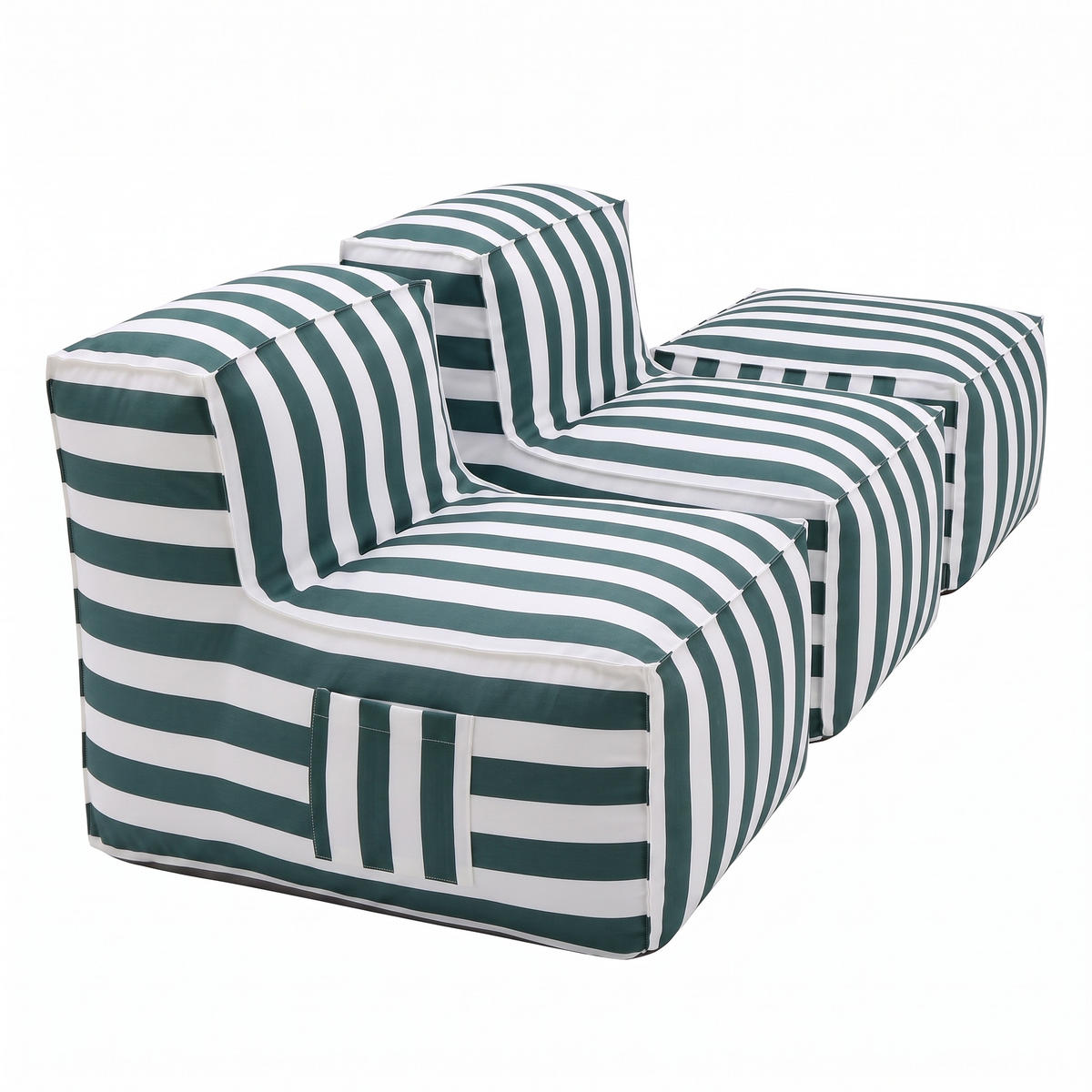 GARTENLOUNGE-SET SOFT SET 4 Grün - Grün, Textil - Muffo