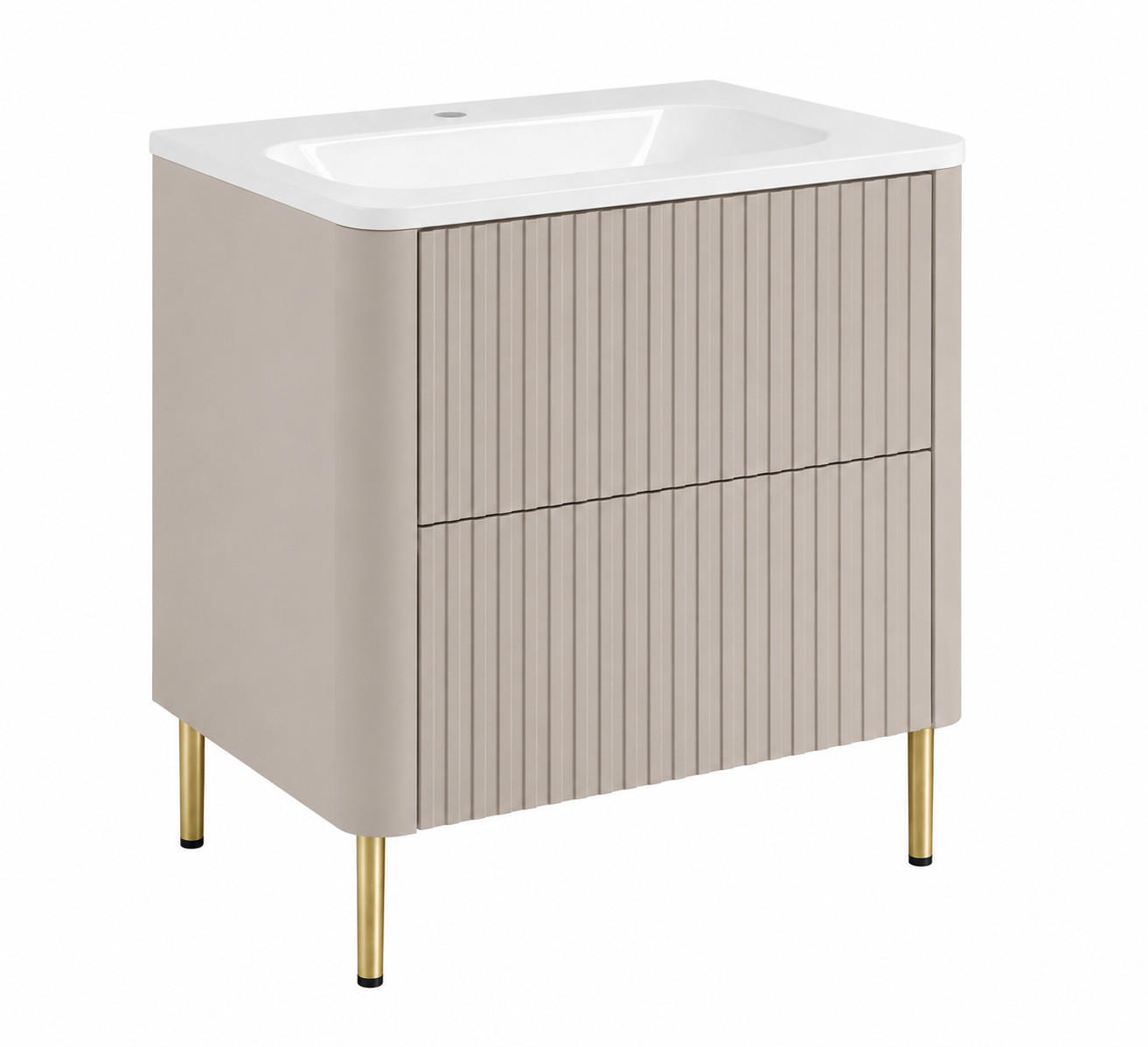 3XE Living Badezimmerschrank: Kaschmir, Gold 60.3x63.4x43.7 cm