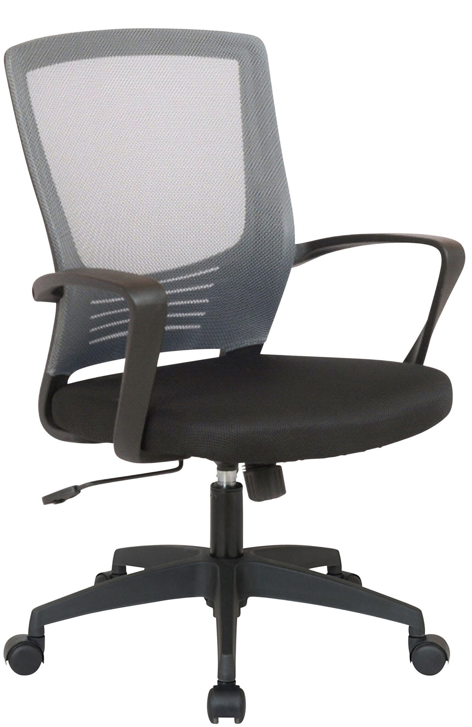 BÜROSTUHL Kamira mit Netzbezug, Schwarz/Grau - Grau, Kunststoff/Textil (53/101/53cm) - TPFLiving