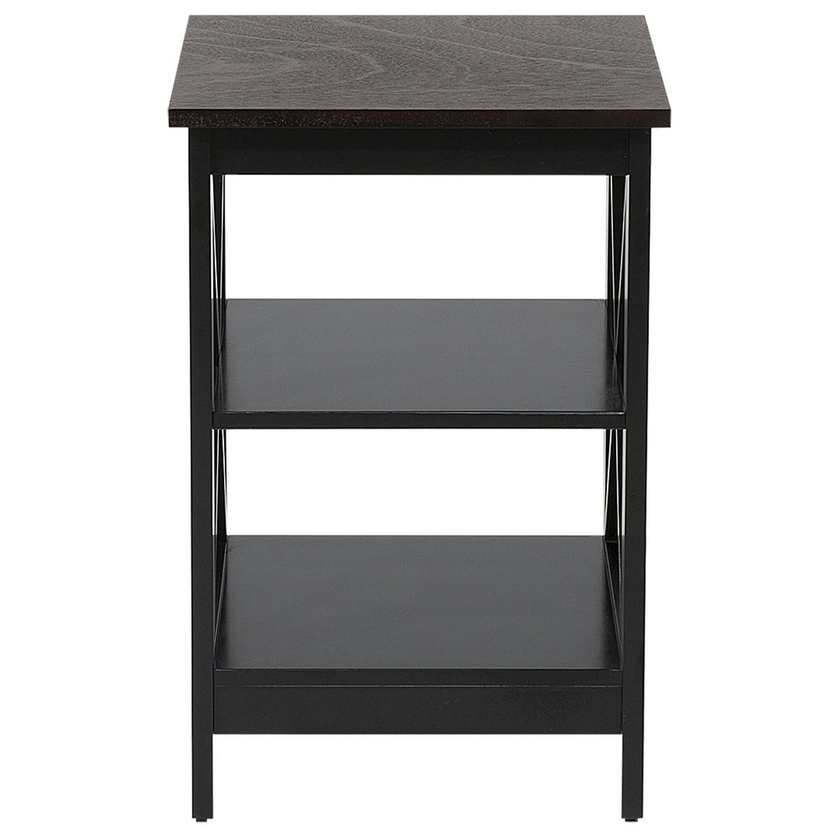 BEISTELLTISCH schwarz quadratisch 40/40 cm Foster - Schwarz, Holzwerkstoff (40/40/60cm) - Beliani