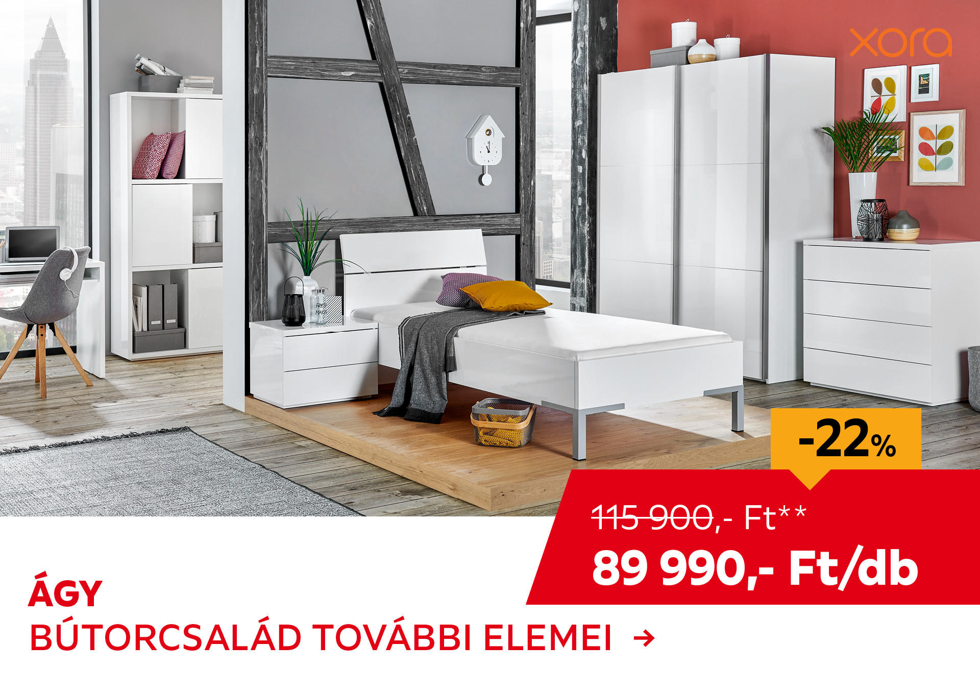 ÁGY Kiemelt termék 115900 Ft.- helyett 89990 Ft.-