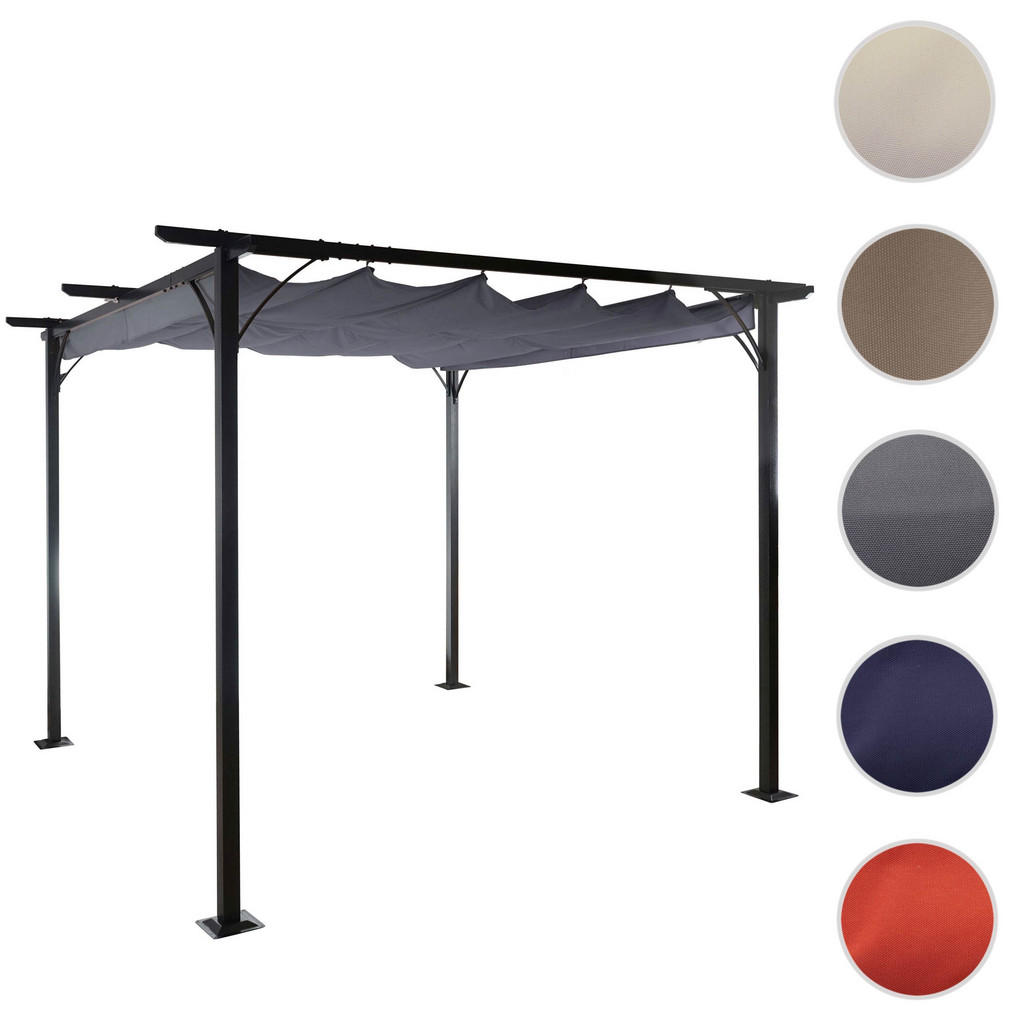 Thumbnail - MCW Pergola, Grau, Metall, 300x232x300 cm, Sonnen- & Sichtschutz, Pavillons & Pergolas, Pergolas