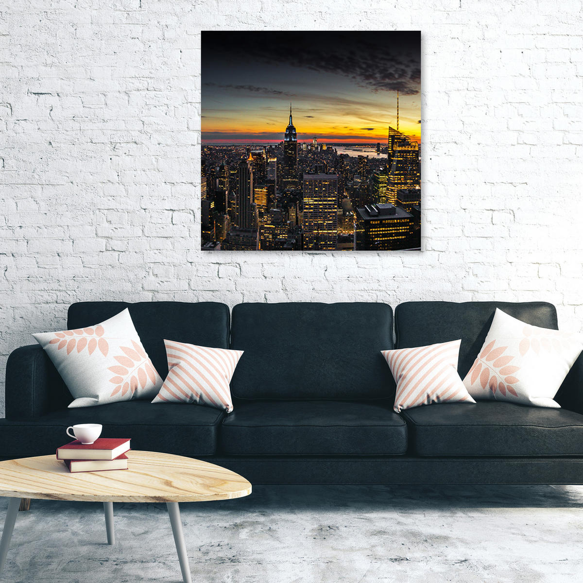BILD auf Leinwand, Städte und Architektur - Orange - Orange, Textil (50/50cm) - Feeby