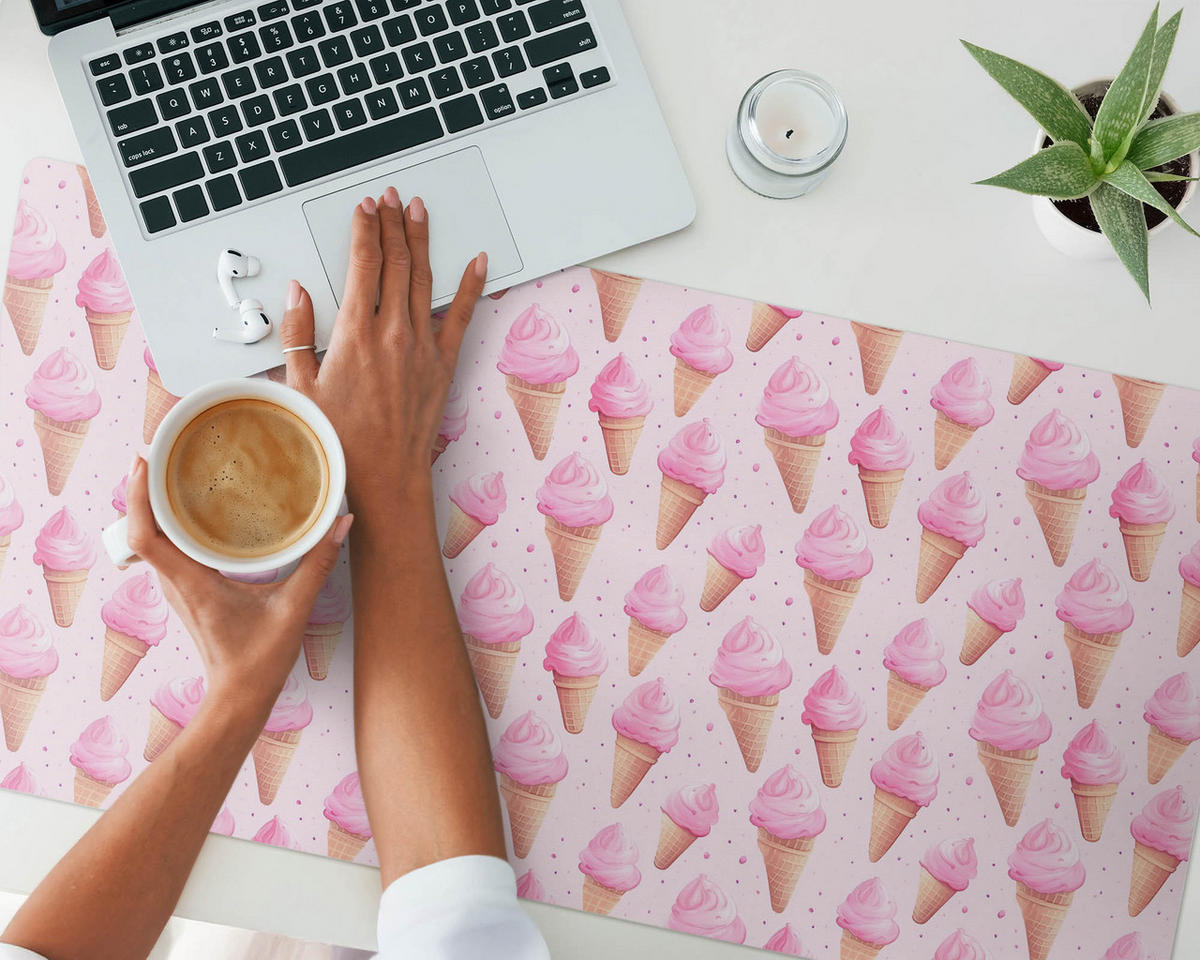 SCHREIBTISCHUNTERLAGE 100x50 cm Rosa - Hellrosa, Kunststoff (100/50/1.6cm) - Wallfluent