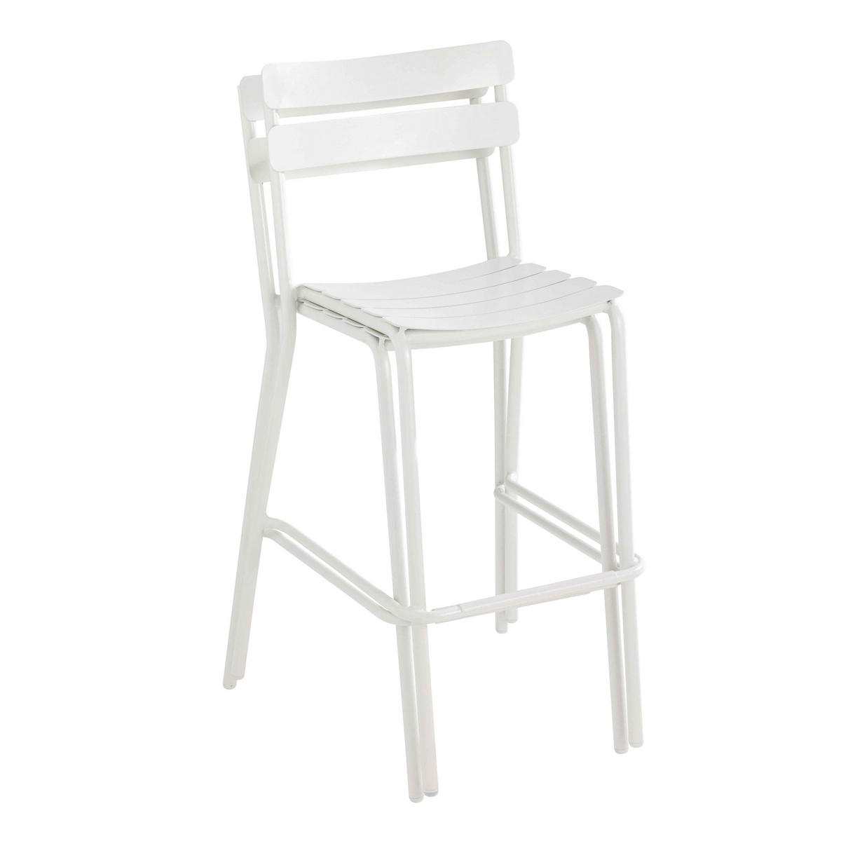 BARHOCKER, Weiß - Weiß, Metall (56/110/56cm) - Oviala