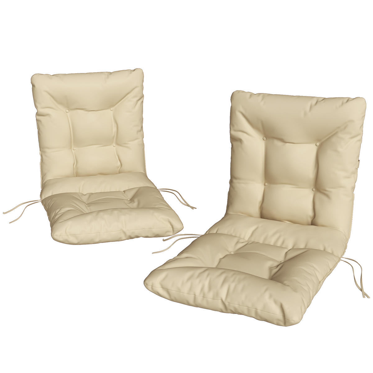 SITZKISSEN 2er-Set DE-16737 Beige - Beige, Textil (120/50/8cm) - ComfortXL