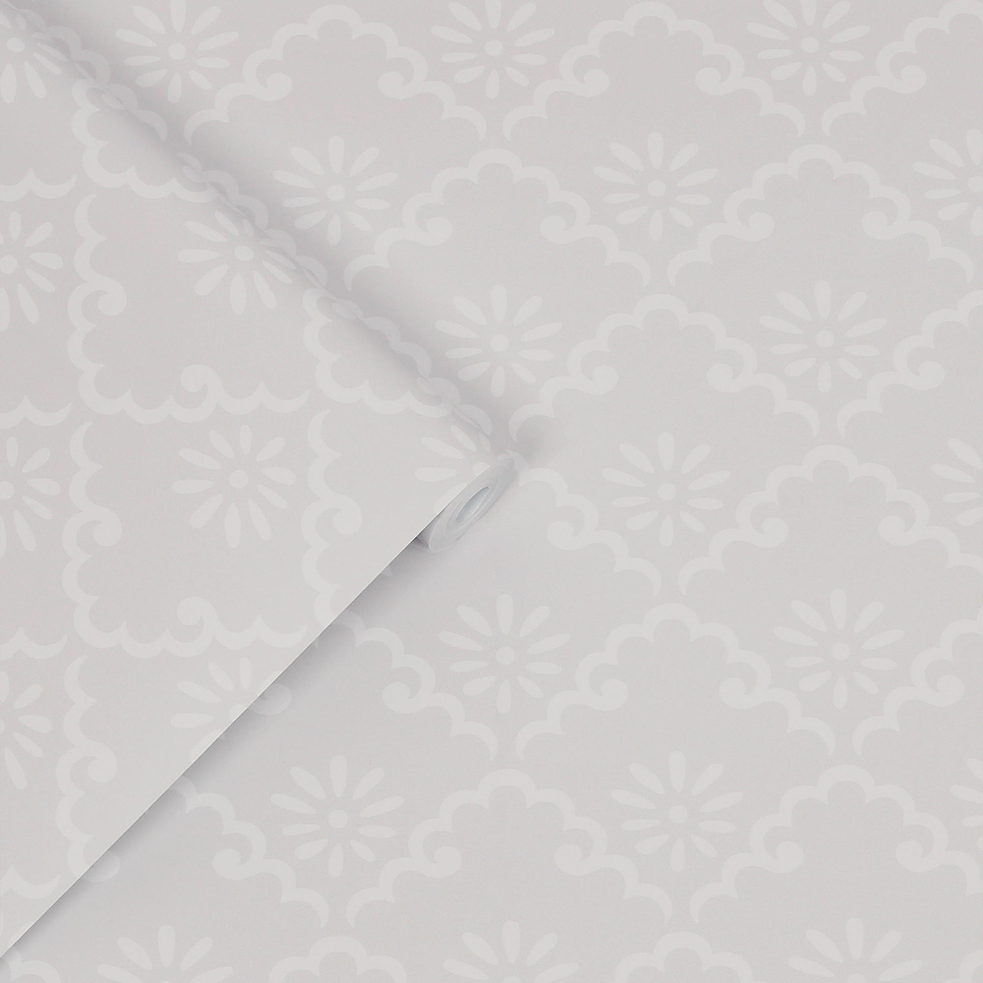 VLIESTAPETE Coralie Zuckergrau | Beige Grau | Ländlich | 10mx52cm - Grau, Papier/Kunststoff (52/1000cm) - Graham & Brown