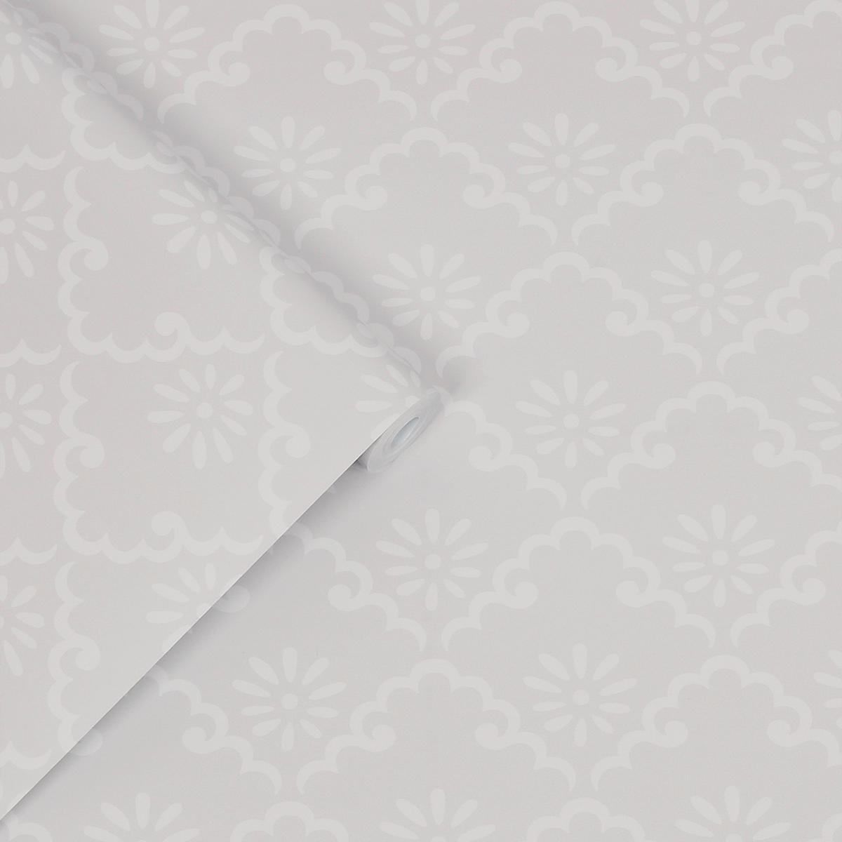 VLIESTAPETE Coralie Zuckergrau | Beige Grau | Ländlich | 10mx52cm - Grau, Papier/Kunststoff (52/1000cm) - Graham & Brown