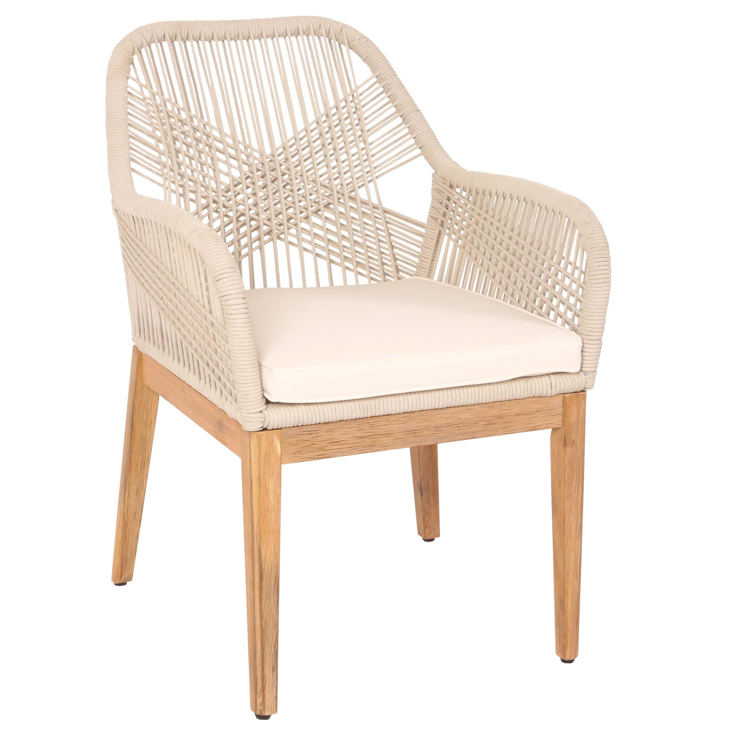 GARTENSTUHL H56B Beige - Beige, Holz (58/85/59cm) - MCW