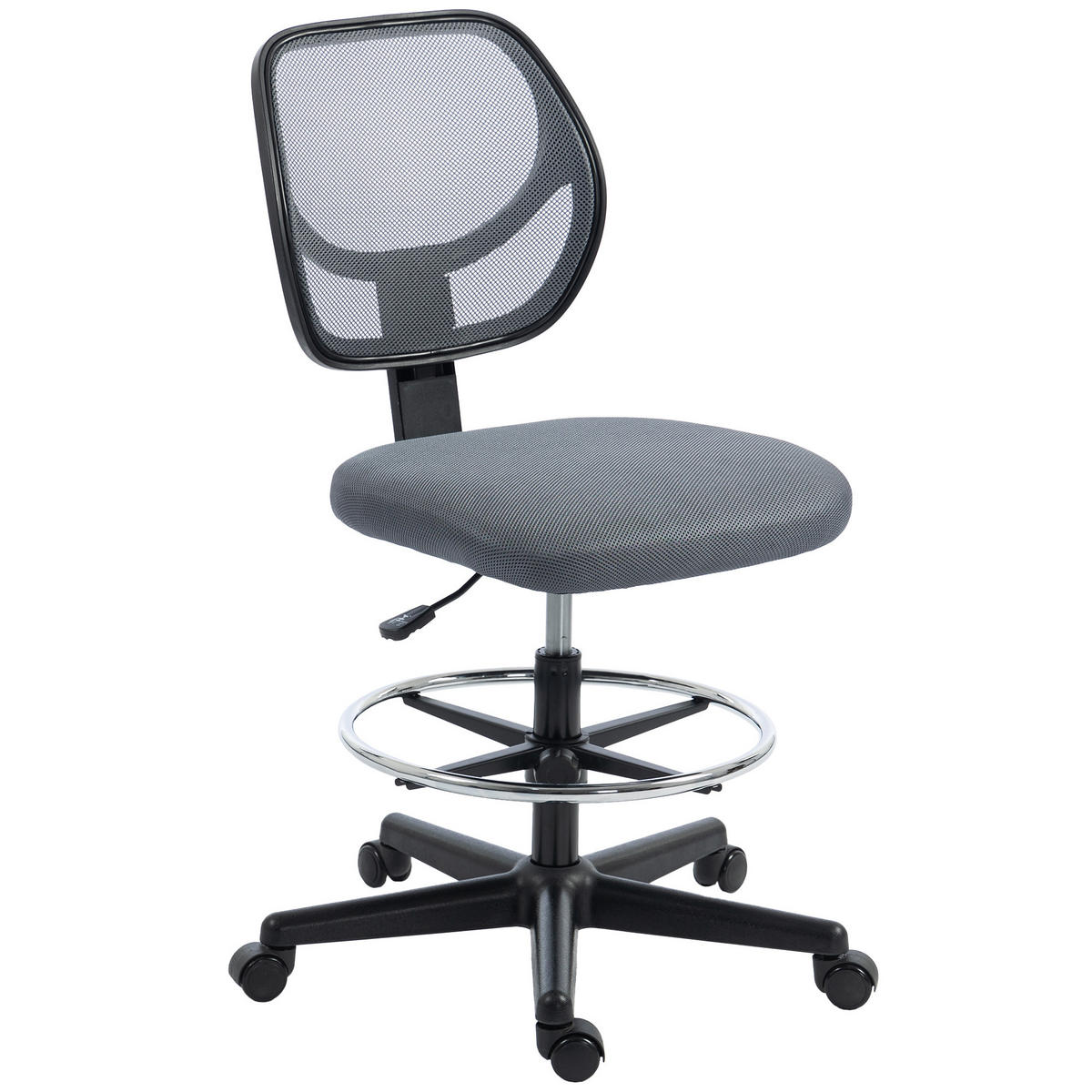 BÜROSTUHL Dunkelgrau, Höhenverstellbar, 59/61/93-113 cm - Dunkelgrau, Metall (61/113/59cm) - PANGIVO