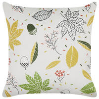 DEKOKISSEN Cremeweiß 45/45 cm Mullein - Ecru/Multicolor, Textil (45/45cm) - Beliani