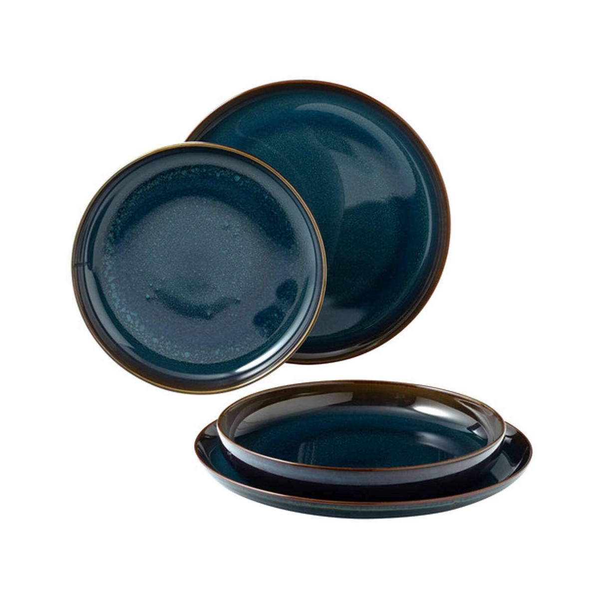 TAFEL-SET Crafted Denim dunkelblau 4er Set - Dunkelblau, Keramik (1/1/1cm) - like.Villeroy & Boch