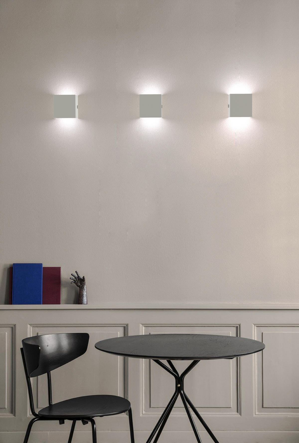 WANDLEUCHTE - Weiß Hochglanz, Metall (10/10/10cm) - Lumicom