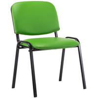 BESUCHERSTUHL Lederlook grün - Schwarz/Grün, Textil/Metall (53/83/53cm) - CLP