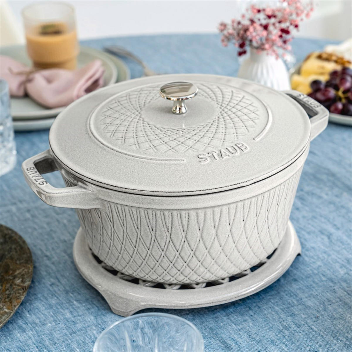 TOPF Grau 26.4/21/14.2 cm 102318700 - Grau, Metall (20cm) - Staub