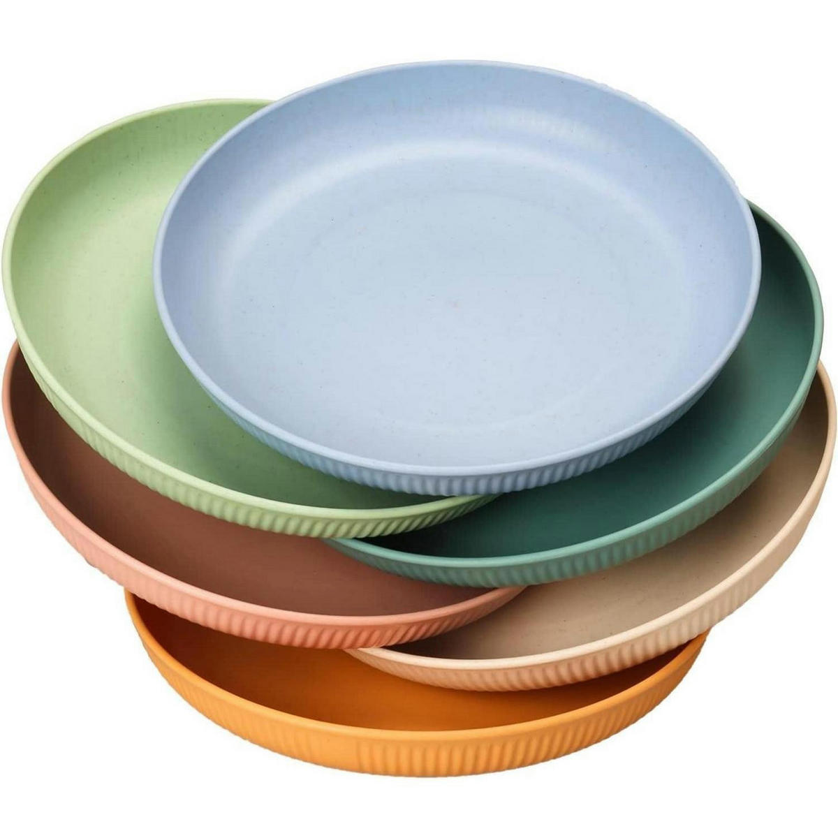 SPEISETELLER 6er Set Kunststoff 22,5 cm - Multicolor, Kunststoff (22.5/22.5/3.5cm)