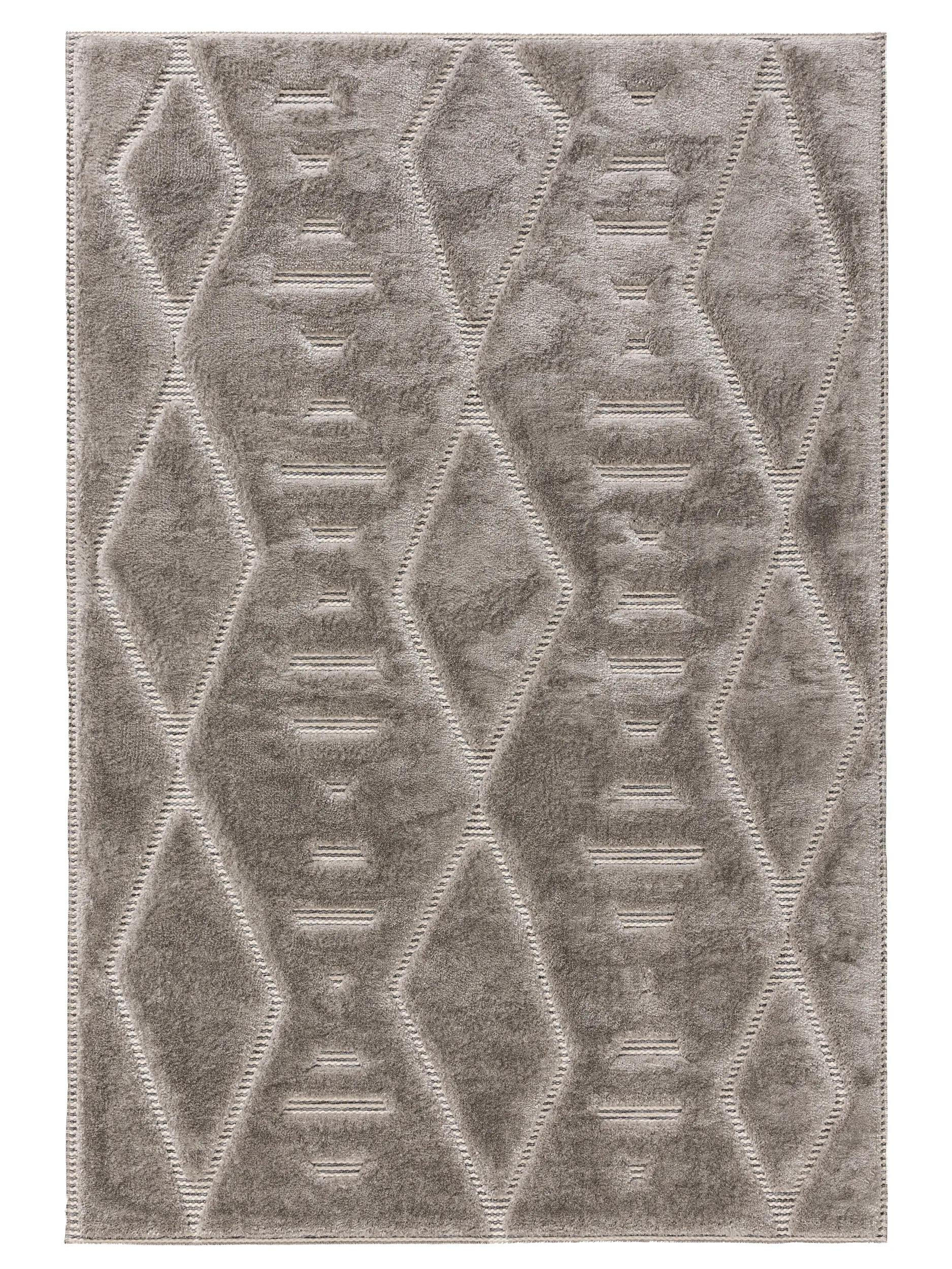 TEPPICH Elanie 120/170 cm - Grau, Kunststoff (120/170cm) - benuta Pop