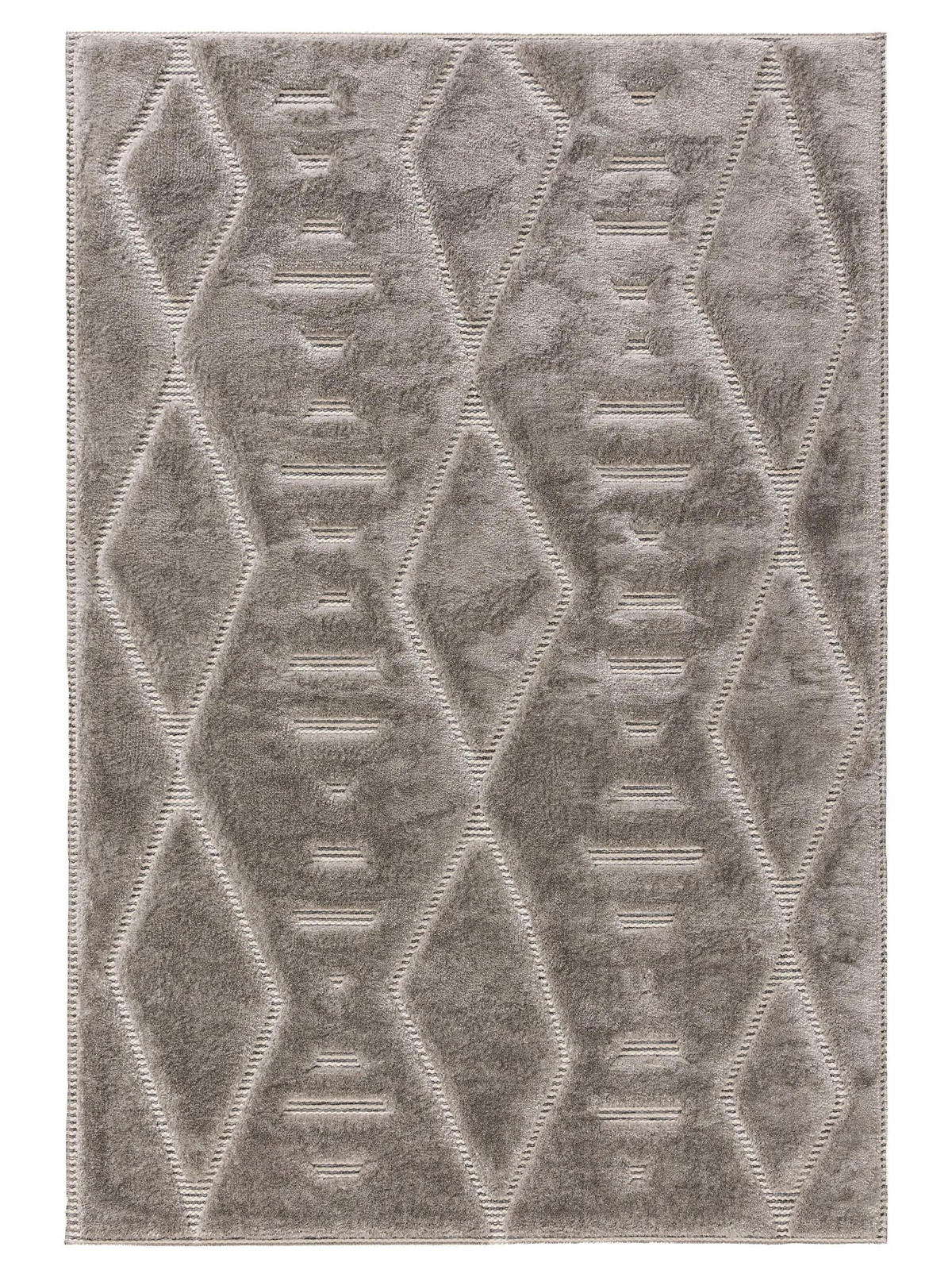 TEPPICH Elanie 120/170 cm - Grau, Kunststoff (120/170cm) - benuta Pop