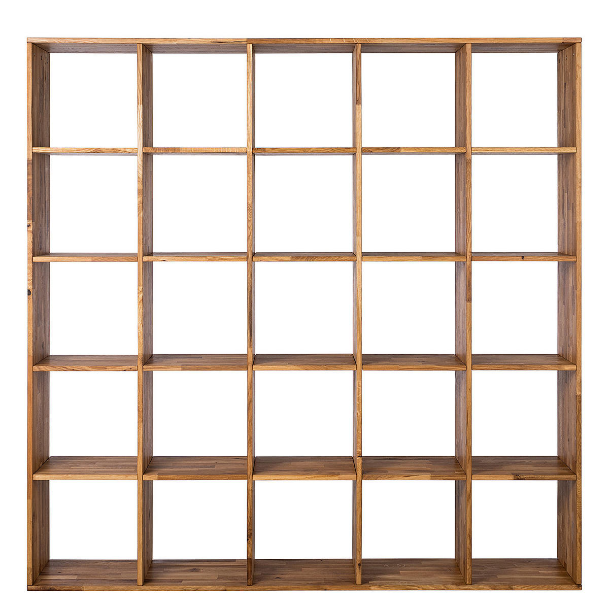 REGAL - Massivholz - Eichefarben, Holz (186/186/35cm) - home24