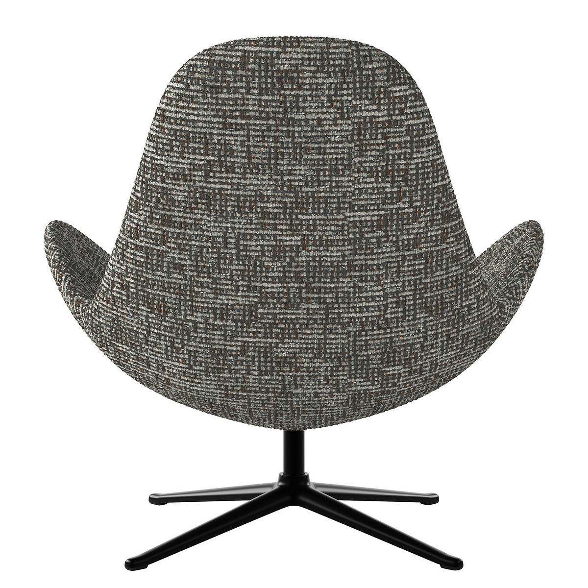 SESSEL - Schwarz/Grau, Textil/Metall (87/90/82cm) - home24