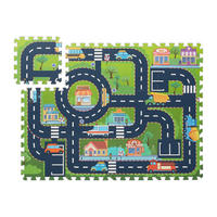 PODLOŽKA Barevná 12-dílná EVA pěna - různobarevná, textil (30/30cm) - Relaxdays