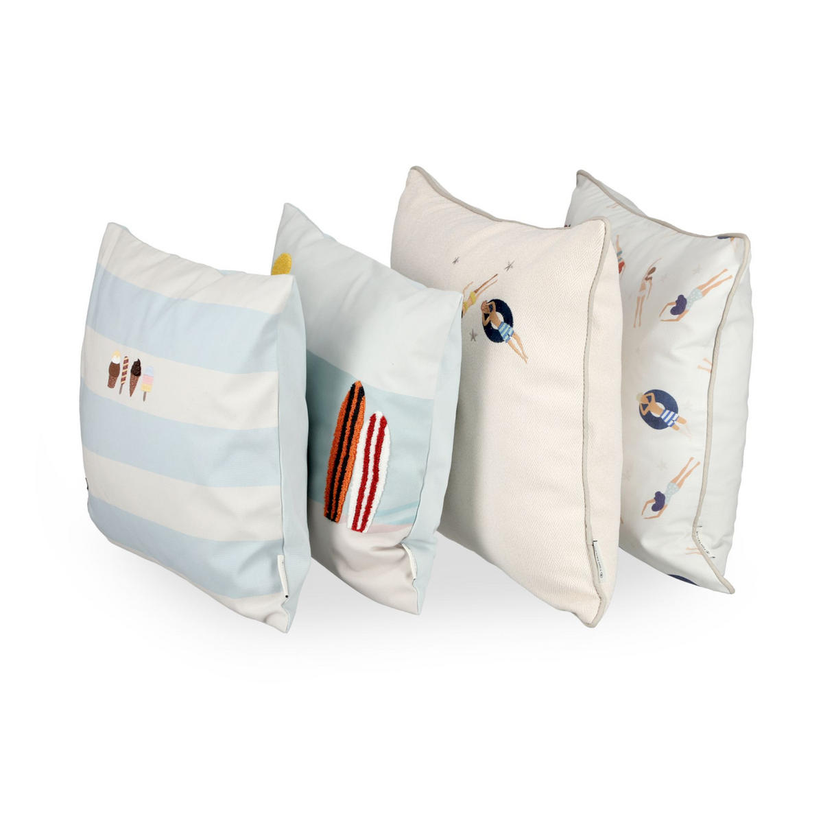 KISSENHÜLLE SURF - Blau, Textil (40/40cm) - Tom Tailor