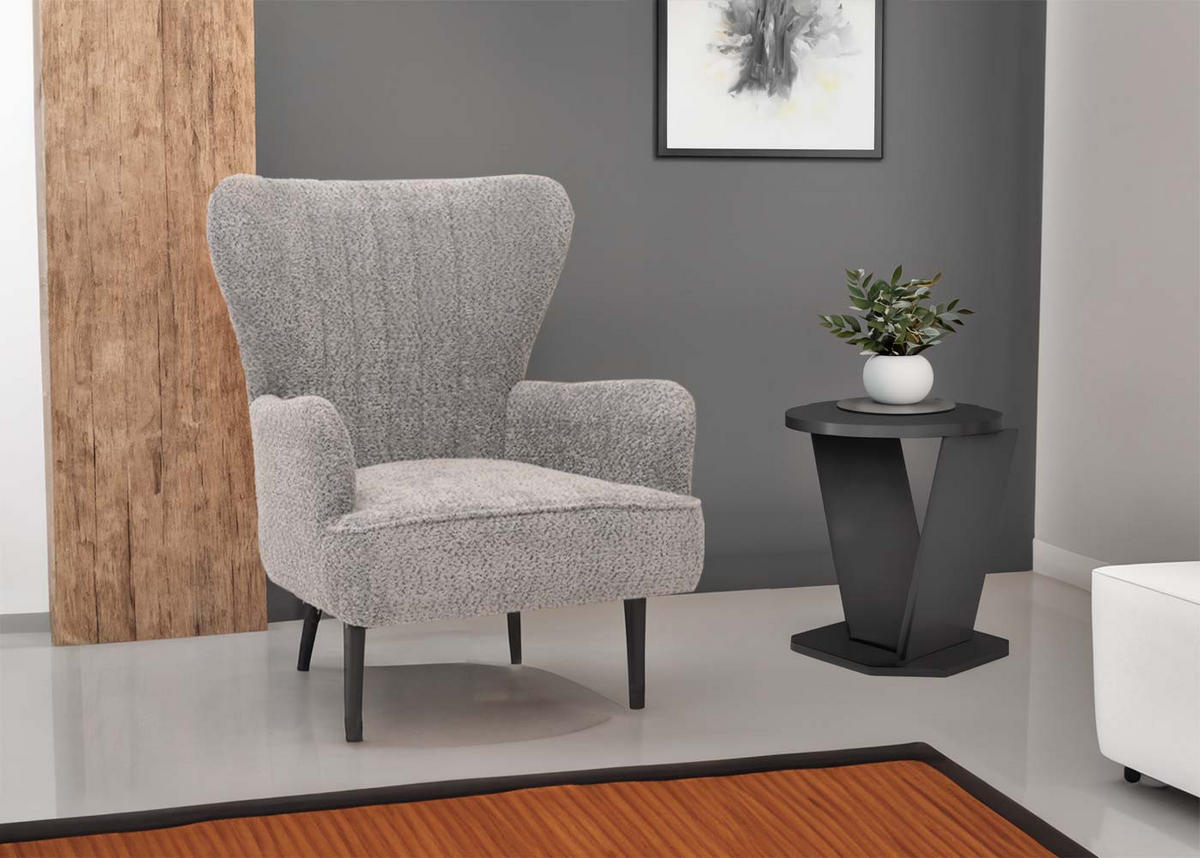 LOUNGE-SESSEL Grau - Grau, Textil (75/80/78cm) - MCW