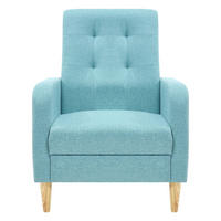 SESSEL Multifunktional mit Leinenbezug, DE-42157, Blau - Blau, Holzwerkstoff (61/90.5/54cm) - ComfortXL