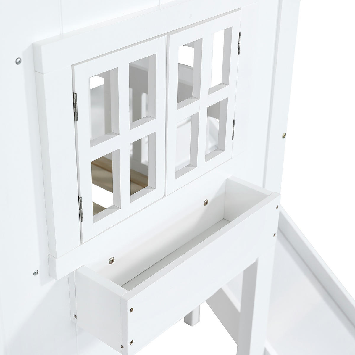 HAUSBETT 90/200 cm Weiß - Ahornfarben/Weiß, Holz/Holzwerkstoff - Raumix