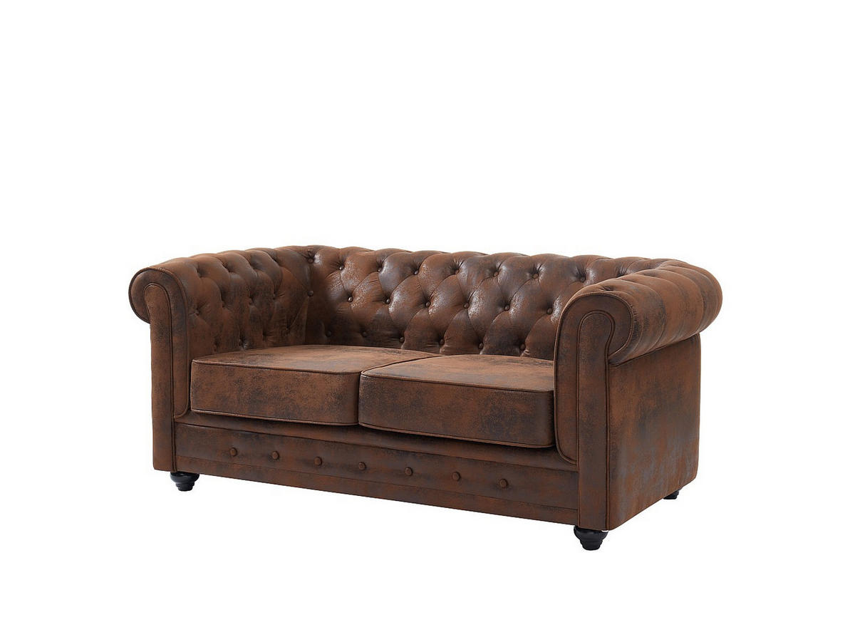 SOFA ohne Schlafmöglichkeit - -Sitzer - Stoff, Stoff - Braun - - Braun, Textil (205/72/88cm) - Vente-Unique
