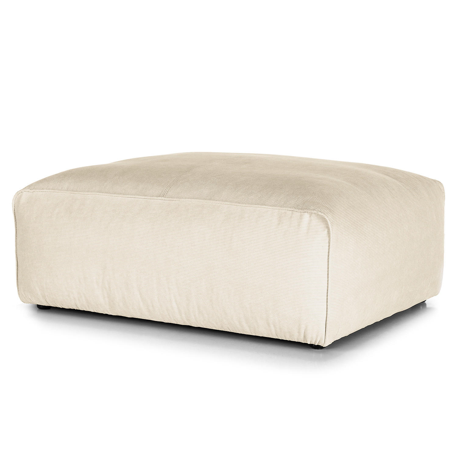 POLSTERHOCKER - Beige/Schwarz, Textil (81/38/100cm) - home24