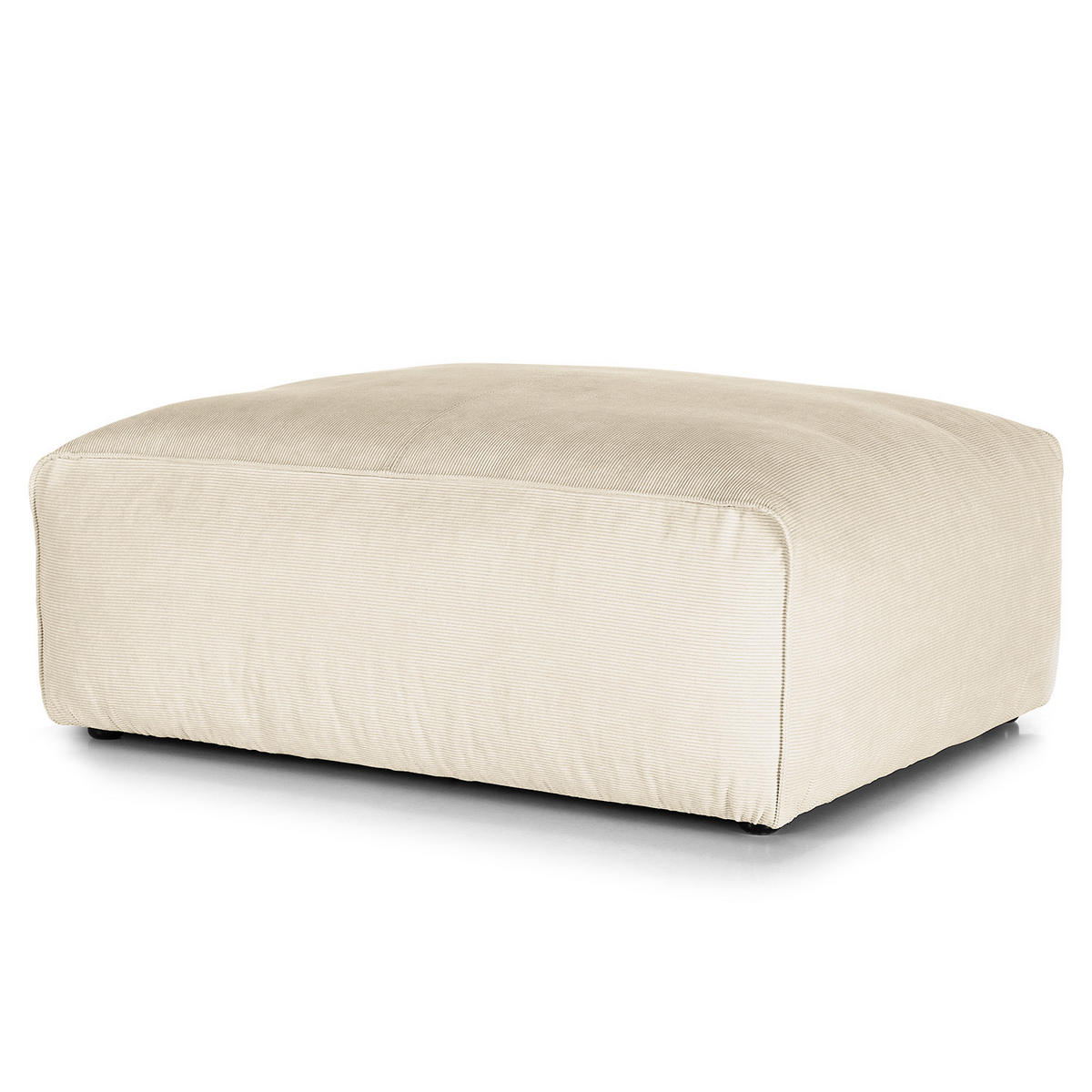 POLSTERHOCKER - Beige/Schwarz, Textil (81/38/100cm) - home24