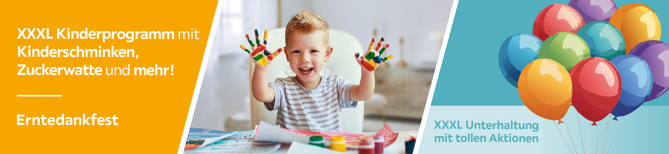 XXXL Kinderprogramm mit Kinderschminken, Zuckerwatte und mehr! - Erntedankfest - XXXL Unterhaltung mit tollen Aktionen