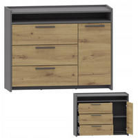 KOMMODE ALTIVO 1D3SWO Anthrazit-Artisan Eiche 101,6/35,9/80,6 cm - Anthrazit/Eiche Artisan, Holzwerkstoff (101.6/80.6/35.9cm) - Matkam Möbel