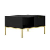 COUCHTISCH Seattle Schwarz - Goldfarben/Schwarz, Holzwerkstoff (60/80/45.4cm) - Petits-meubles