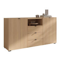 SIDEBOARD Cyliza 2D3SZ - Eichefarben/Graphitfarben, Holzwerkstoff/Kunststoff (150/80/40cm) - MIRJAN24