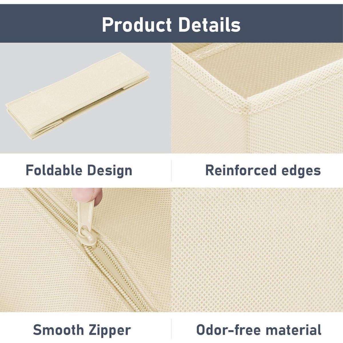 SCHUBLADEN Organizer 8-teiliges Set Beige - Beige, Textil (30/9/30cm)