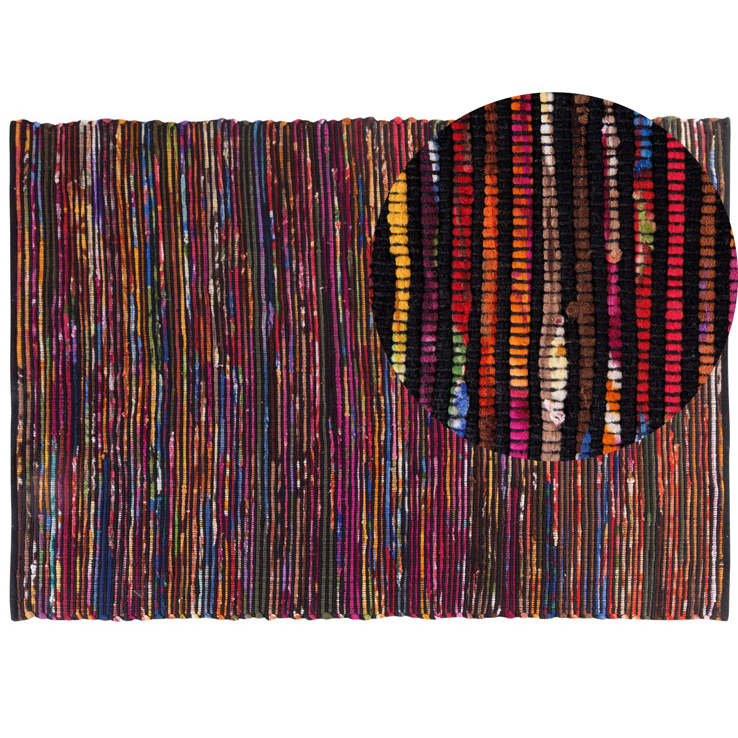 TEPPICH Bartin geflochten 230/160 - Multicolor, Kunststoff (160/230cm) - Beliani