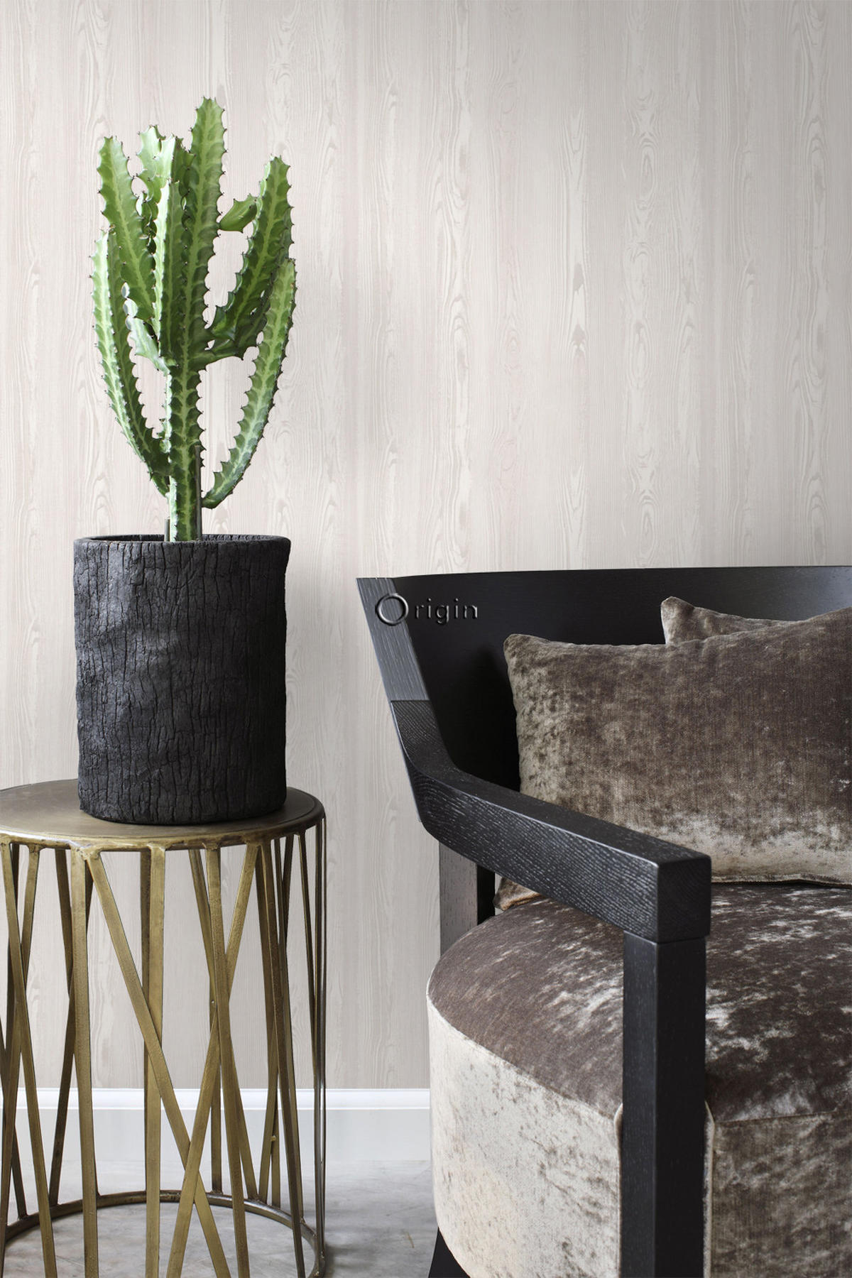 TAPETE Holzoptik 53 cm x 10.05 m - Beige, Papier (53/1000cm) - Origin Wallcoverings