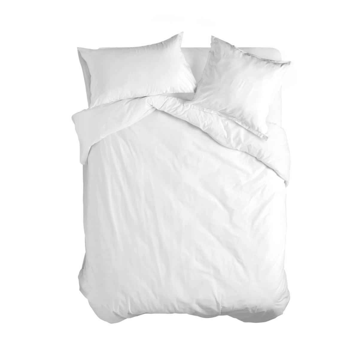 BETTBEZUG Basic Weiss 240x220 cm (Übergrösse) - Weiß, Textil (240/220cm) - Happy Friday