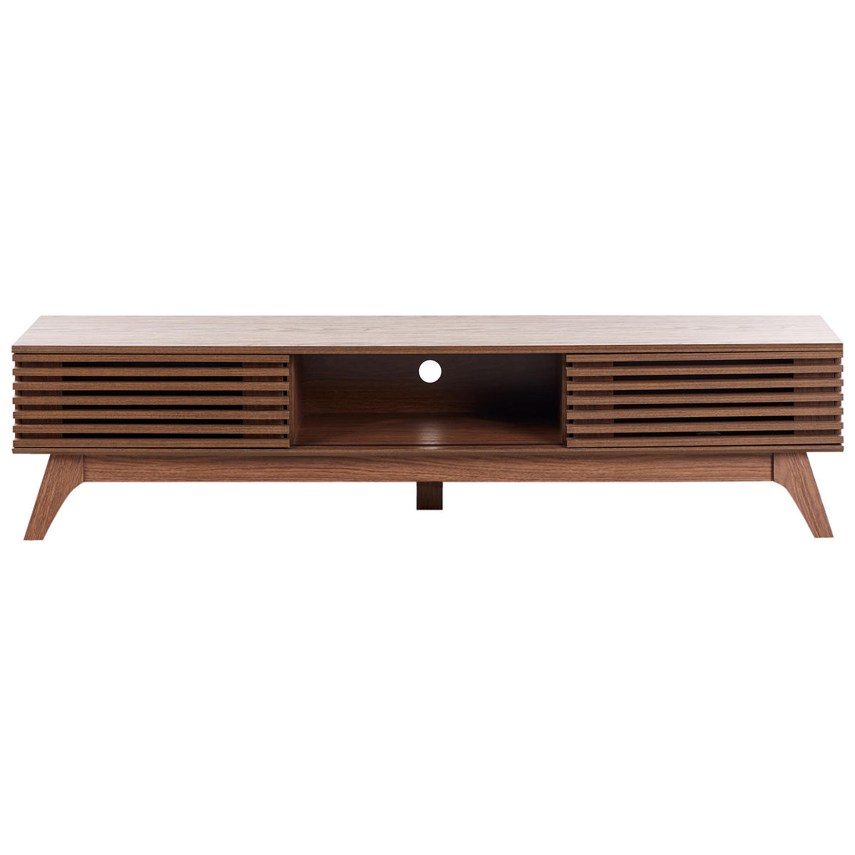 TV STOLEK Tmavě hnědý Toledo - hnědá, kompozitní dřevo (180/44/40cm) - Beliani