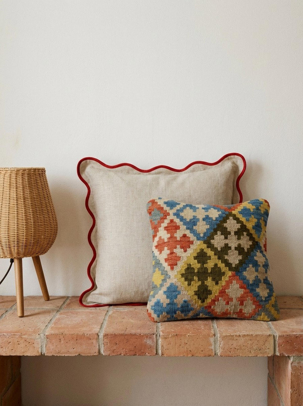 KELIM-KISSEN Mehrfarbig 50/50 cm Schurwolle - Multicolor, Textil (50/50cm) - Looma